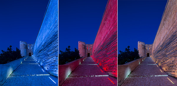 Lighting facades or walls of great heights